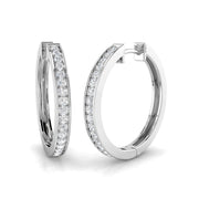 0.5 Ct Diamond Hoop Earrings in 10K/14K gold and platinum with certified lab-grown or natural diamonds