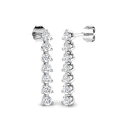 Cutey Diamond Drop & Trilogy Earrings in 10K/14K gold and platinum with certified lab-grown or natural diamonds