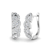0.5 Ct Diamond Hoop Earrings in 10K/14K gold and platinum with certified lab-grown or natural diamonds