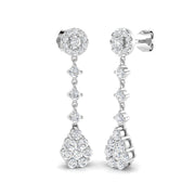 Elegant Diamond Drop Earrings 0.50 Ct in 10K/14K gold and platinum with certified lab-grown or natural diamonds