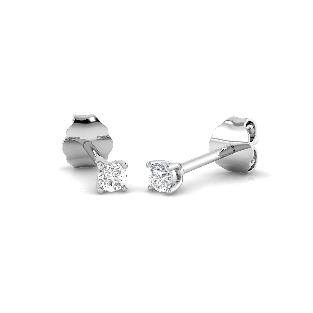 Decorated Diamond Earring 0.15 ct Platinum, , , Yellow & in 10K/14K gold and platinum with certified lab-grown or natural diamonds