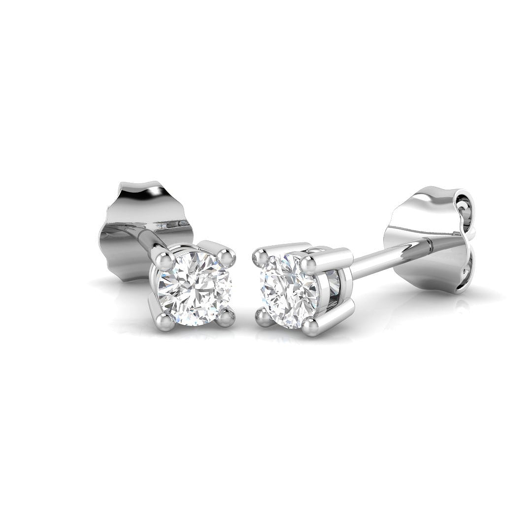 Stud - 0.25ct Diamond Earrings Platinum & in 10K/14K gold and platinum with certified lab-grown or natural diamonds