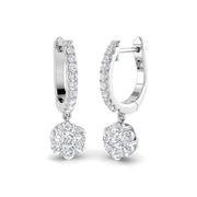 Diamond Drop Earrings 1 Ct in 10K/14K gold and platinum with certified lab-grown or natural diamonds