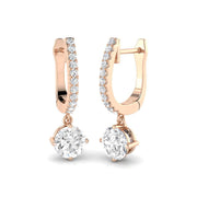 Diamond Drop Earrings in 10K/14K gold and platinum with certified lab-grown or natural diamonds