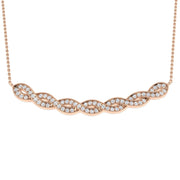 Pearl Diamond Spectacle Necklace 0.33ct Gold in 10K/14K gold and platinum with certified lab-grown or natural diamonds