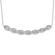 Pearl Diamond Spectacle Necklace 0.33ct Gold in 10K/14K gold and platinum with certified lab-grown or natural diamonds