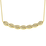 Pearl Diamond Spectacle Necklace 0.33ct Gold in 10K/14K gold and platinum with certified lab-grown or natural diamonds