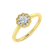 Lab-Grown Diamond Cluster Ring 0.3 in 10K/14K gold and platinum with certified lab-grown or natural diamonds