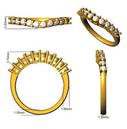 Classic Diamond Wishbone Ring in 10K/14K gold and platinum with certified lab-grown or natural diamonds