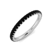 Black Diamond Full Eternity Ring in 10K/14K gold and platinum with certified lab-grown or natural diamonds