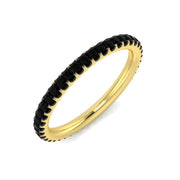 Black Diamond Full Eternity Ring in 10K/14K gold and platinum with certified lab-grown or natural diamonds