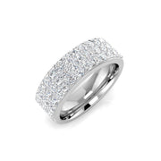 1.0Ct Round Diamond Half Eternity Ring For Her in 10K/14K gold and platinum with certified lab-grown or natural diamonds