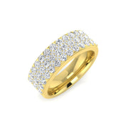 1.0Ct Round Diamond Half Eternity Ring For Her in 10K/14K gold and platinum with certified lab-grown or natural diamonds