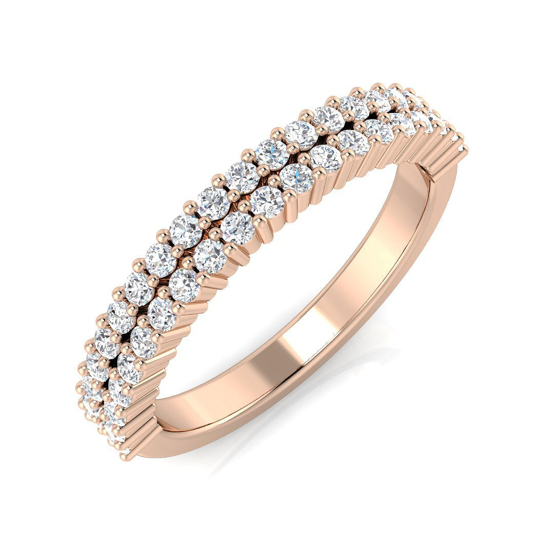 Diamond Thame Half Eternity Ring in 10K/14K gold and platinum with certified lab-grown or natural diamonds