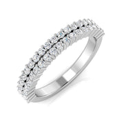 Diamond Thame Half Eternity Ring in 10K/14K gold and platinum with certified lab-grown or natural diamonds