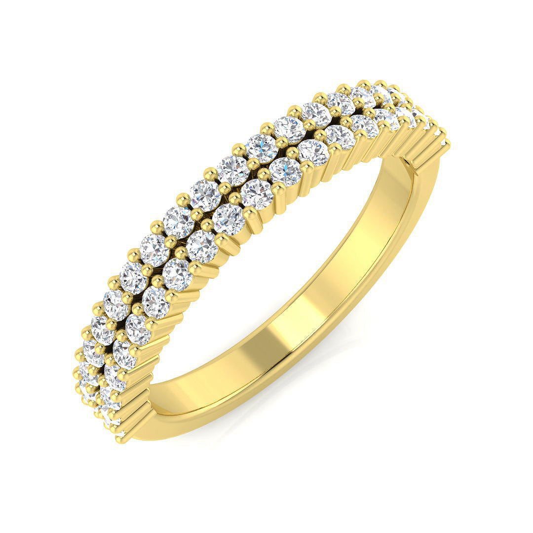 Diamond Thame Half Eternity Ring in 10K/14K gold and platinum with certified lab-grown or natural diamonds