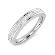 0.50Ct Princess Cut Channel Set Diamond Band in 10K/14K gold and platinum with certified lab-grown or natural diamonds