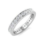Round Diamond Pave Full Eternity Ring in 10K/14K gold and platinum with certified lab-grown or natural diamonds