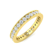 Round Diamond Pave Full Eternity Ring in 10K/14K gold and platinum with certified lab-grown or natural diamonds