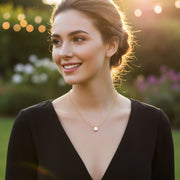 Floating Round Diamond Pendant Without Chain in in 10K/14K gold and platinum with certified lab-grown or natural diamonds
