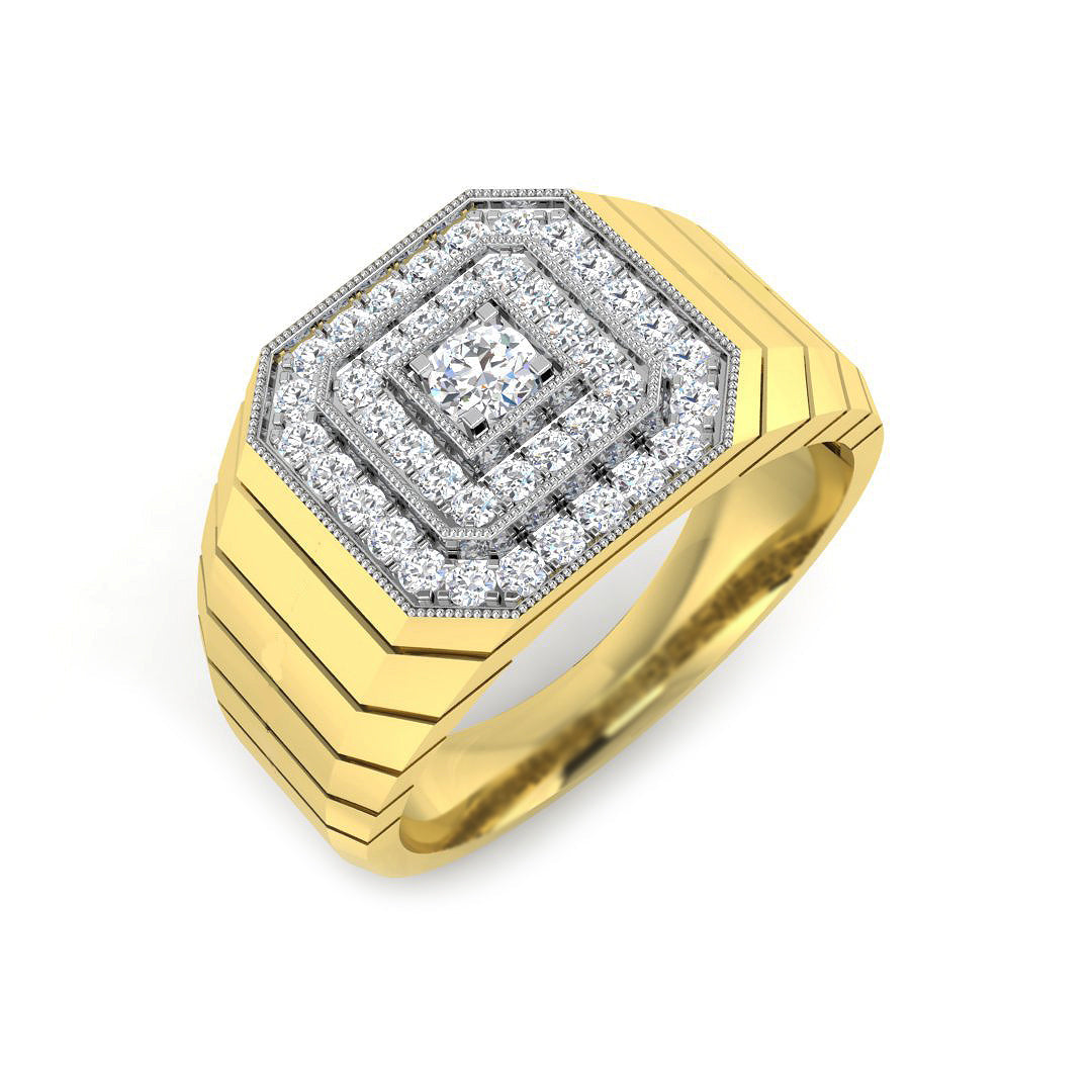 Men’s Lab Grown Diamond Ring UK in 10K/14K gold and platinum with certified lab-grown or natural diamonds