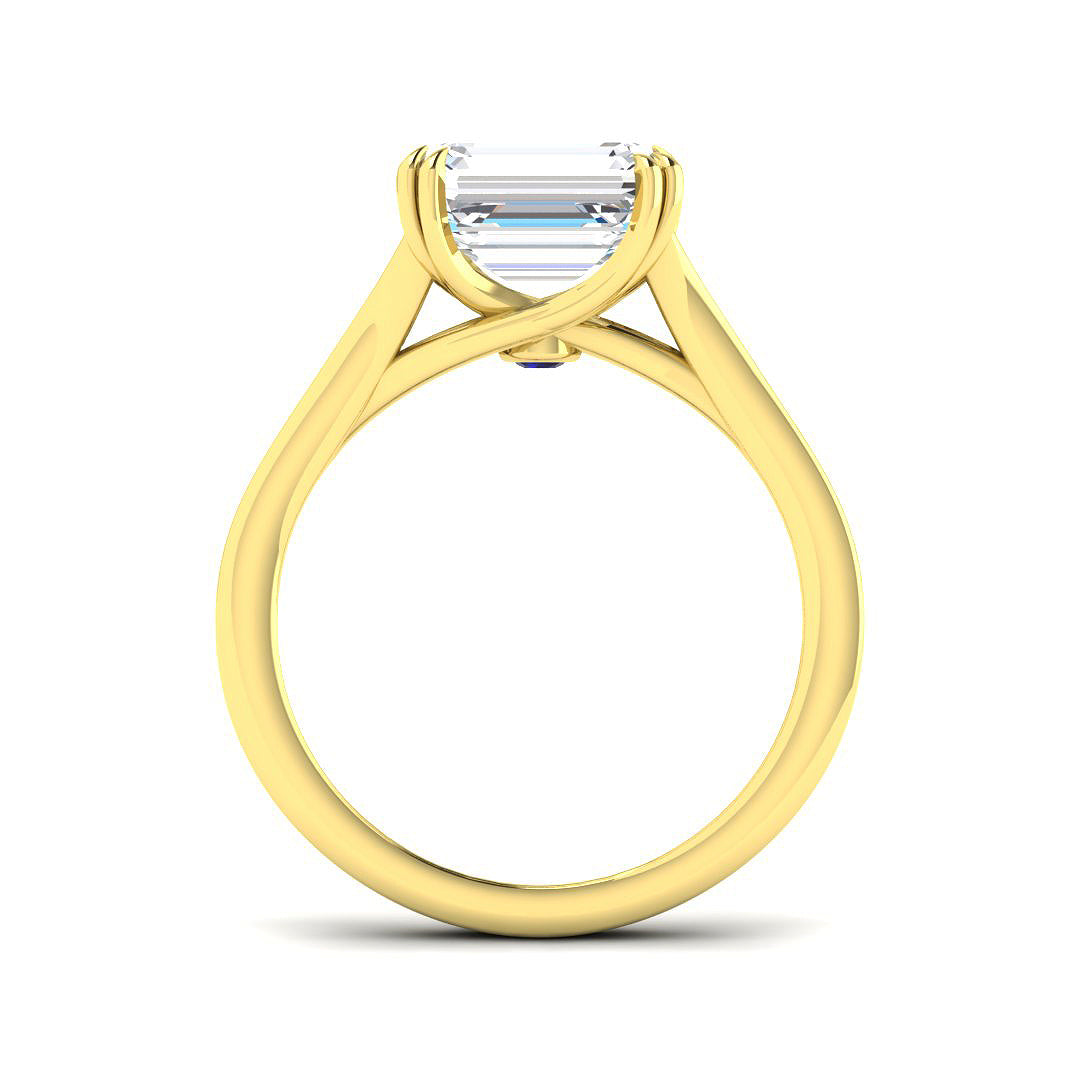 Radiant Cut Diamond Engagement Ring in 10K/14K gold and platinum with certified lab-grown or natural diamonds
