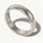 D Shape Plain Wedding Band for Women in 10K/14K gold and platinum with certified lab-grown or natural diamonds
