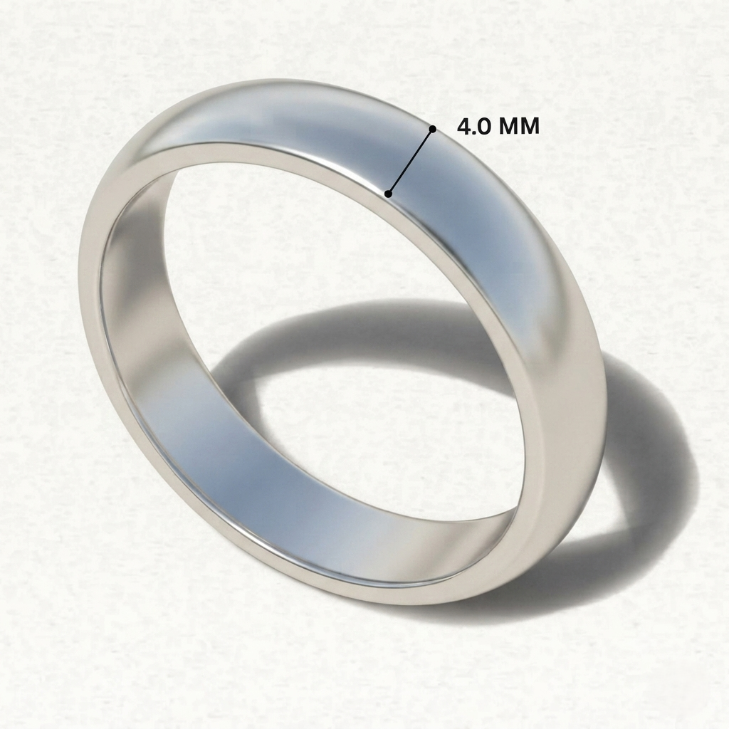D Shape Plain Wedding Band for Women in 10K/14K gold and platinum with certified lab-grown or natural diamonds