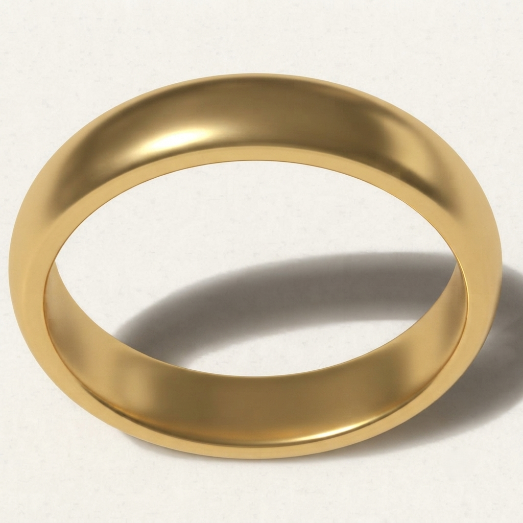 D Shape Plain Wedding Band for Women in 10K/14K gold and platinum with certified lab-grown or natural diamonds