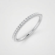 Diamond Half Eternity Ring in 10K/14K gold and platinum with certified lab-grown or natural diamonds