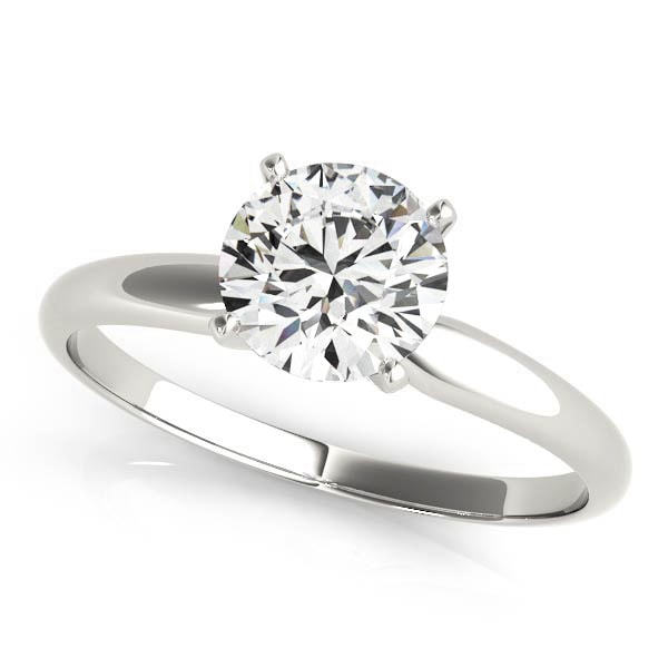 Round Solitaire Engagement Ring in 10K/14K gold and platinum with certified lab-grown or natural diamonds