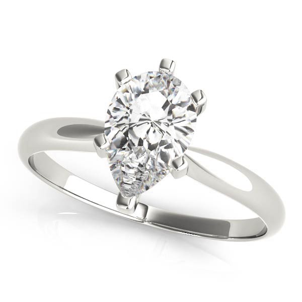 Pear Solitaire Engagement Ring in 10K/14K gold and platinum with certified lab-grown or natural diamonds