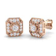 0.30Ct Vintage Art Deco Style Diamond Stud Earrings in 10K/14K gold and platinum with certified lab-grown or natural diamonds