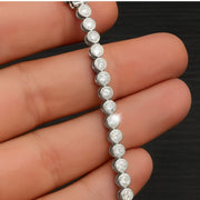Bezel Set Diamond Tennis Bracelet in 10K/14K gold and platinum with certified lab-grown or natural diamonds