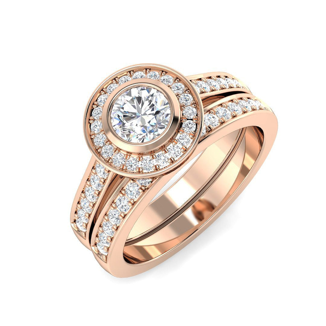 Diamond Whitehass Engagement Ring in 10K/14K gold and platinum with certified lab-grown or natural diamonds