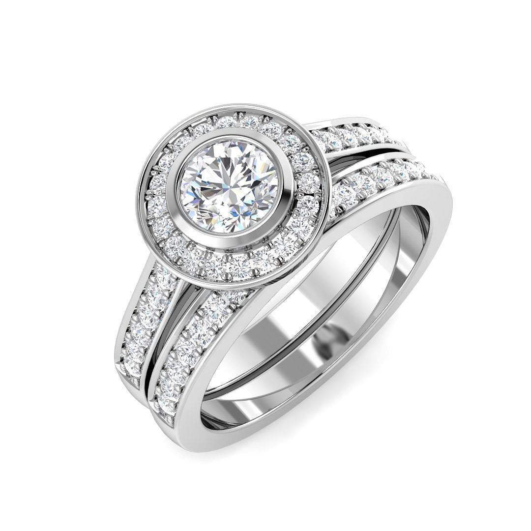Diamond Whitehass Engagement Ring in 10K/14K gold and platinum with certified lab-grown or natural diamonds