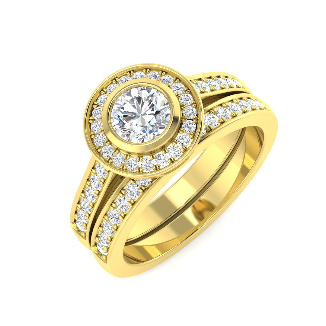 Diamond Whitehass Engagement Ring in 10K/14K gold and platinum with certified lab-grown or natural diamonds