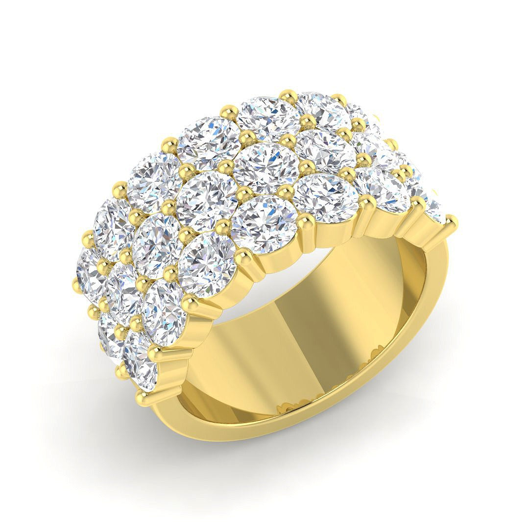 Diamond Half Eternity Ring in 10K/14K gold and platinum with certified lab-grown or natural diamonds