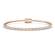 Platinum Lab Grown Round Diamond Tennis Bracelet in 10K/14K gold and platinum with certified lab-grown or natural diamonds