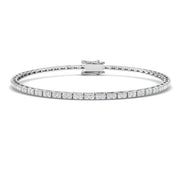 Platinum Lab Grown Round Diamond Tennis Bracelet in 10K/14K gold and platinum with certified lab-grown or natural diamonds