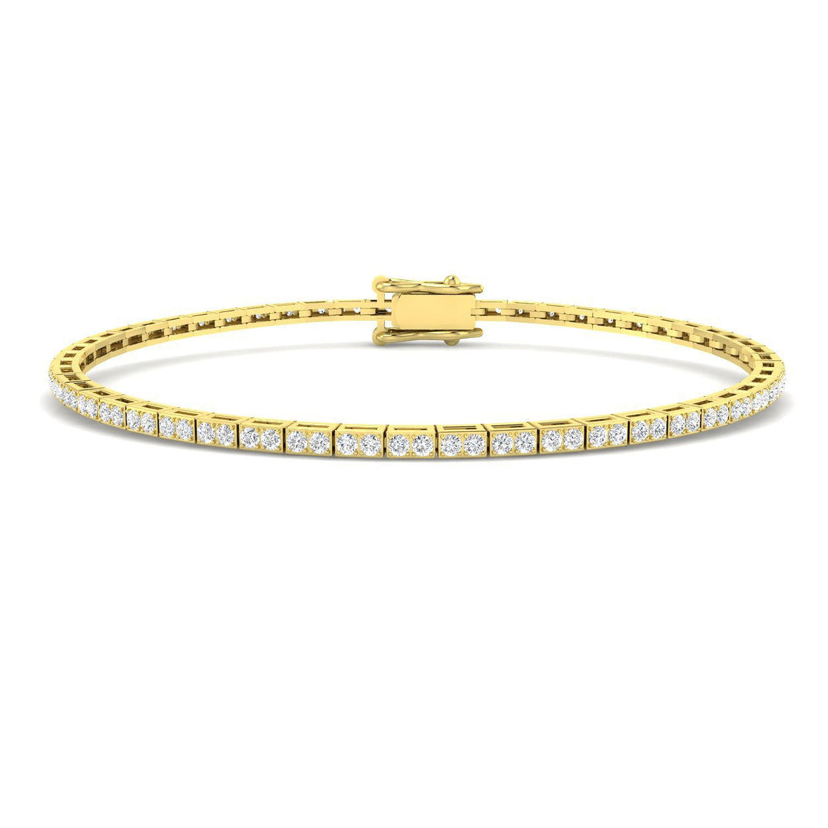 Platinum Lab Grown Round Diamond Tennis Bracelet in 10K/14K gold and platinum with certified lab-grown or natural diamonds