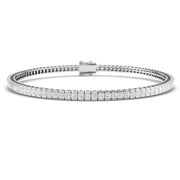Channel Set Princess Cut Natural Diamond Link Tennis Bracelet with Box Clasp in 10K/14K gold and platinum with certified lab-grown or natural diamonds