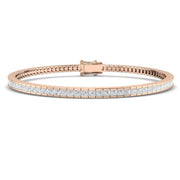 Channel Set Princess Cut Natural Diamond Link Tennis Bracelet with Box Clasp in 10K/14K gold and platinum with certified lab-grown or natural diamonds