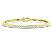 Channel Set Princess Cut Natural Diamond Link Tennis Bracelet with Box Clasp in 10K/14K gold and platinum with certified lab-grown or natural diamonds