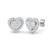 Natural/Lab Grown Diamond Cluster Earring /Hallmarked in 10K/14K gold and platinum with certified lab-grown or natural diamonds