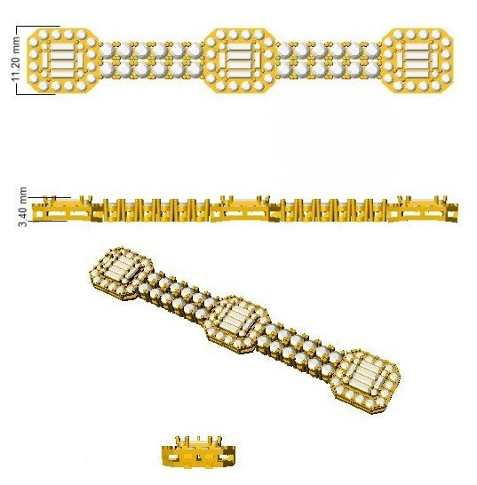 Luxury Round & Baguette Natural Diamond Bracelet in 10K/14K gold and platinum with certified lab-grown or natural diamonds