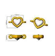 Diamond Bracelet Heart Cut Diamond Charm Bracelet in 10K/14K gold and platinum with certified lab-grown or natural diamonds