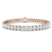 Oval Cut Lab Grown Diamond Tennis Bracelet in 10K/14K gold and platinum with certified lab-grown or natural diamonds