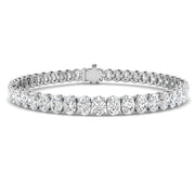 Oval Cut Lab Grown Diamond Tennis Bracelet in 10K/14K gold and platinum with certified lab-grown or natural diamonds