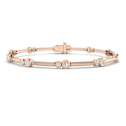 Platinum Lab Grown Diamond Station Bracelet in 10K/14K gold and platinum with certified lab-grown or natural diamonds